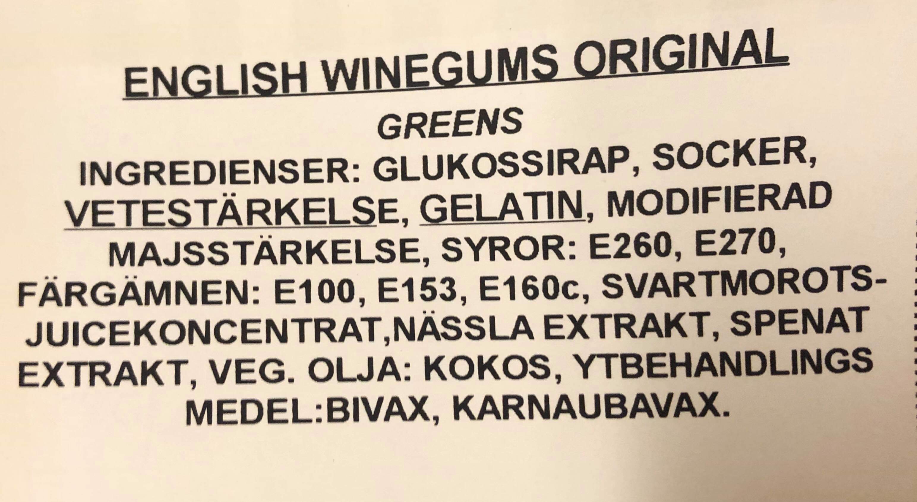 English winegums original