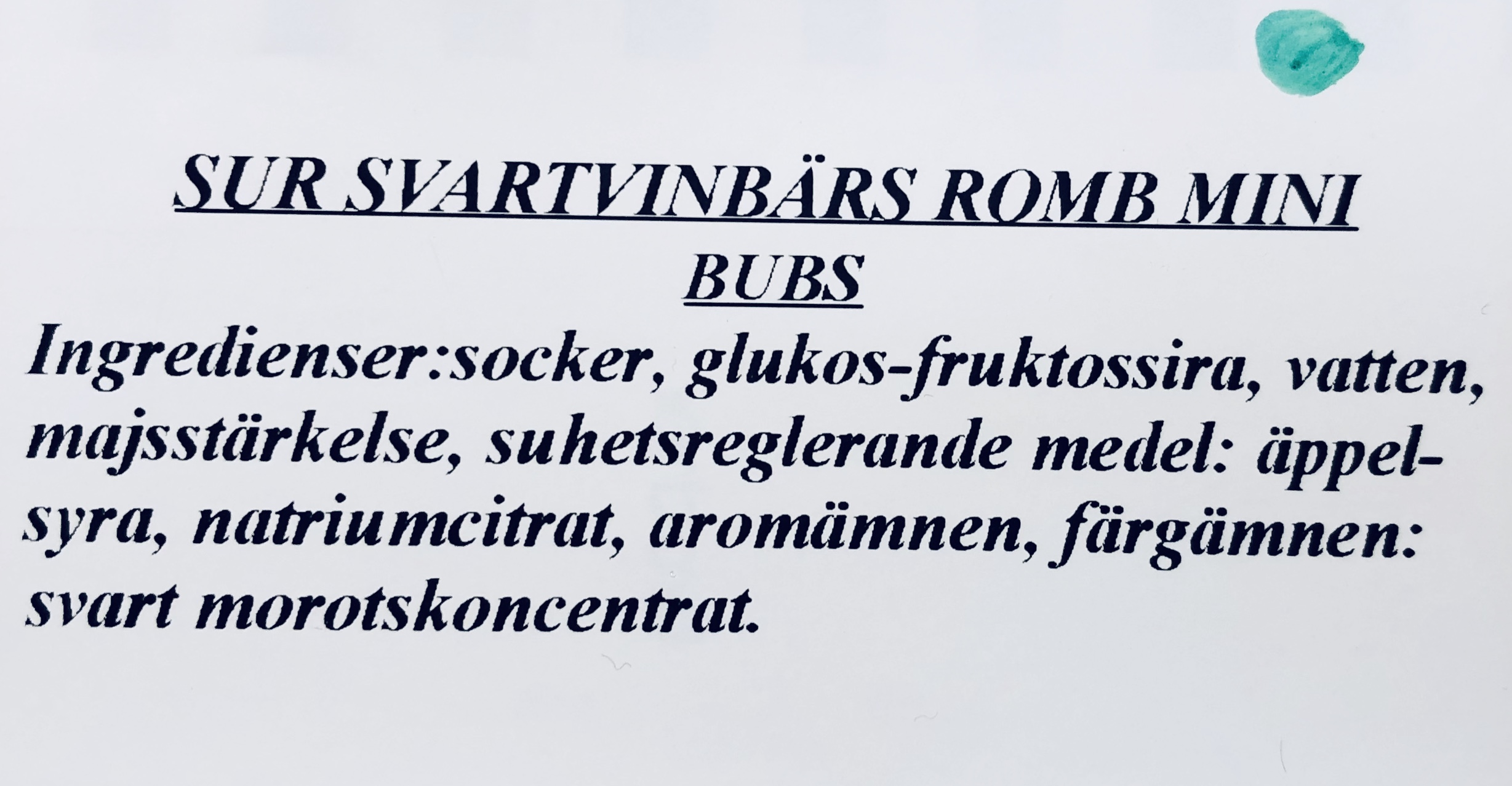 Sur svartvinbrs romb mini