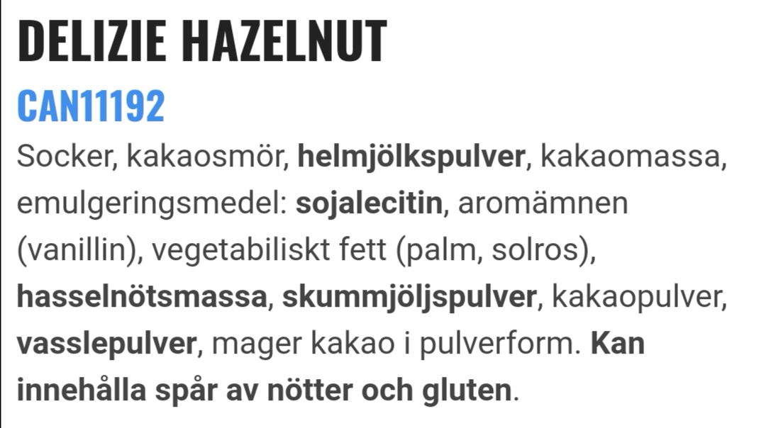 Delize hazelnut