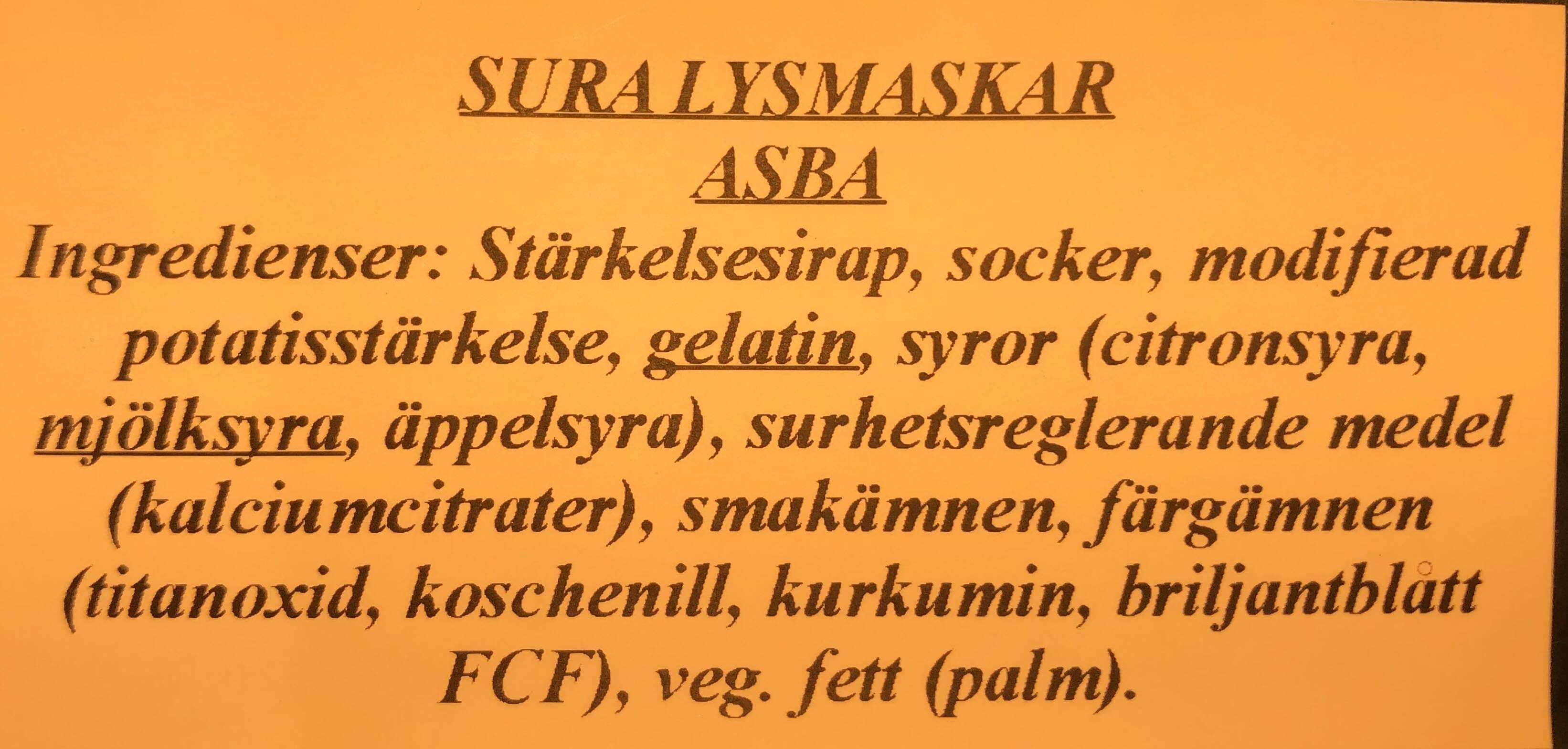 Sura lysmaskar