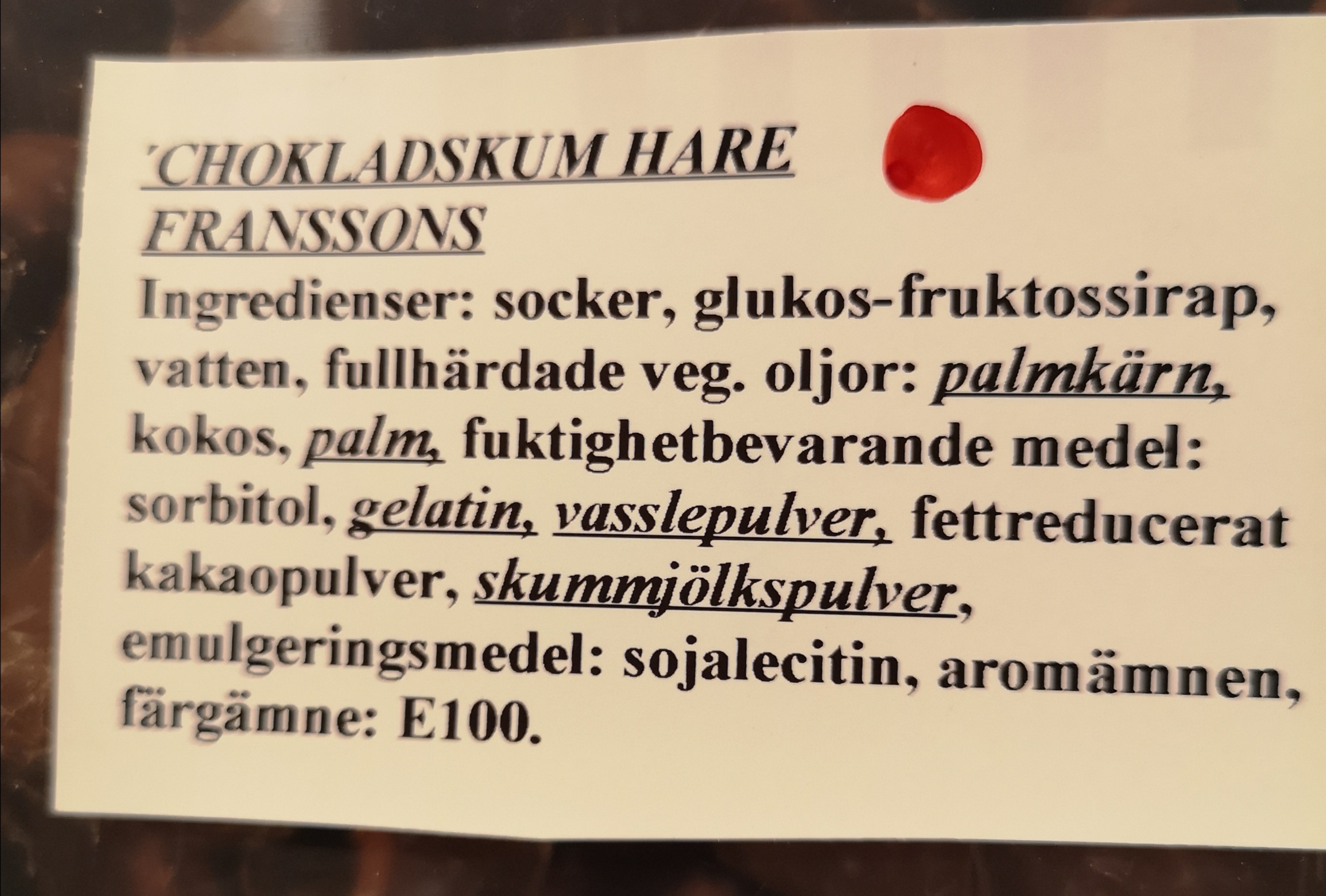 Chokladskum hare