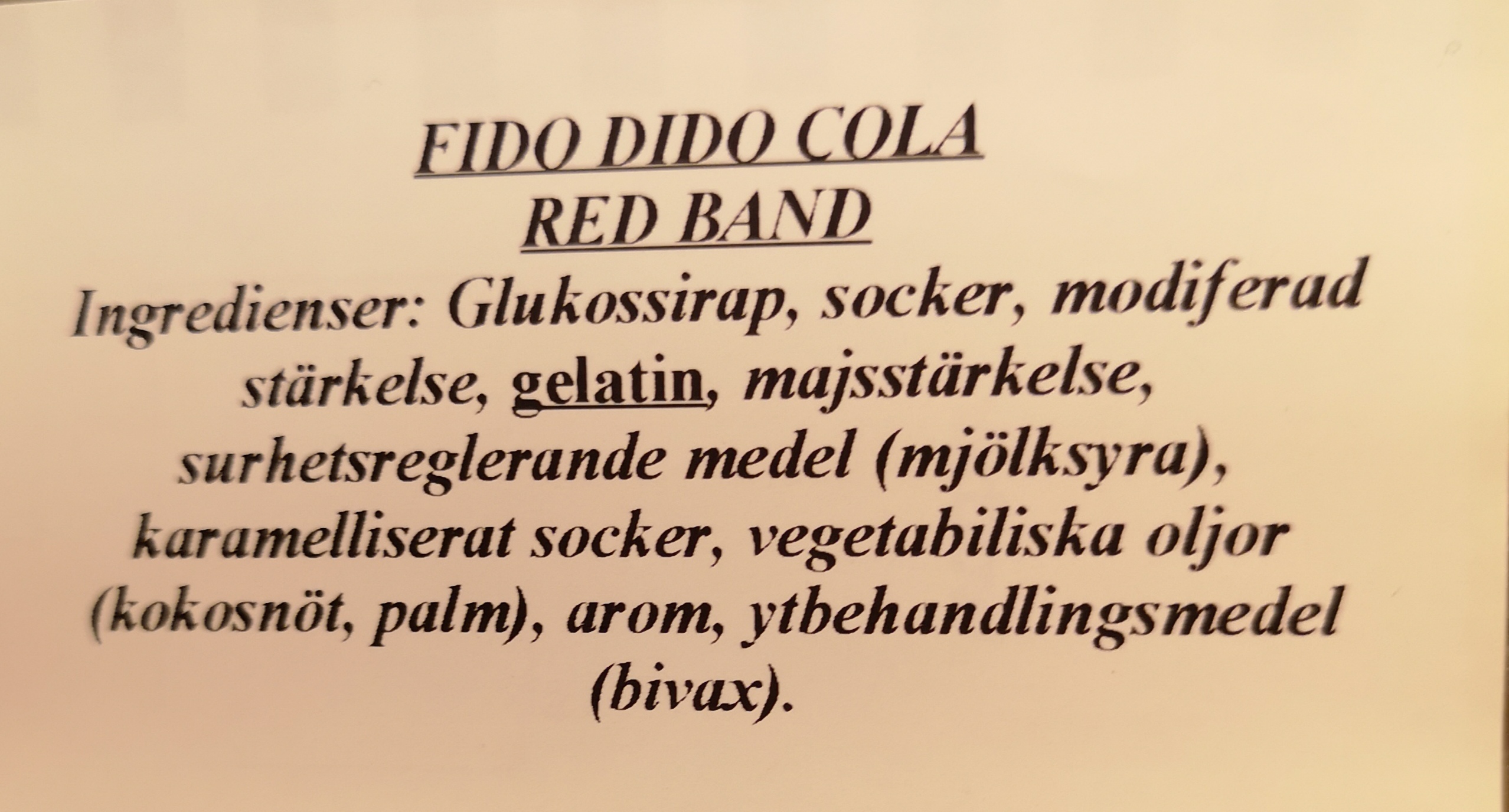 Fido sido cola