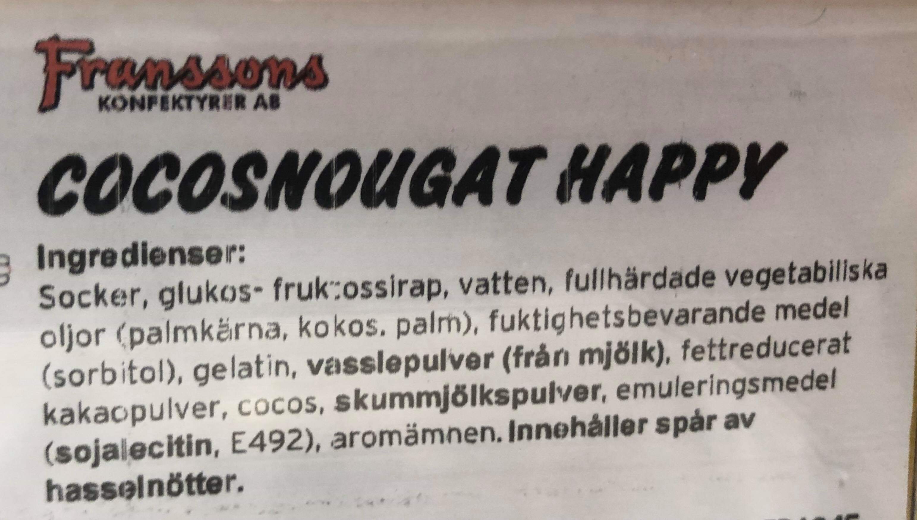 Cocosnougat happy