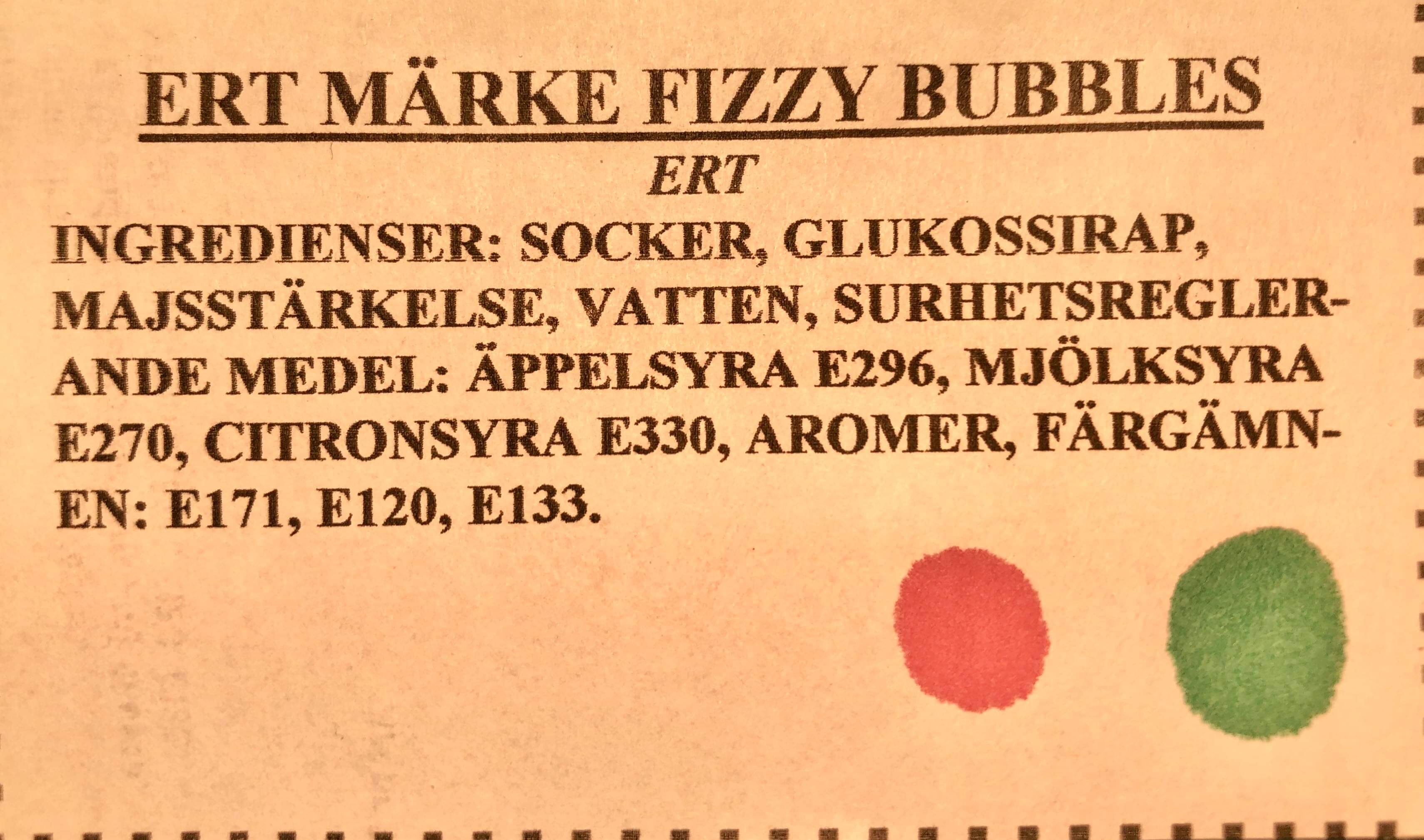 Ert mrke fizzy bubble